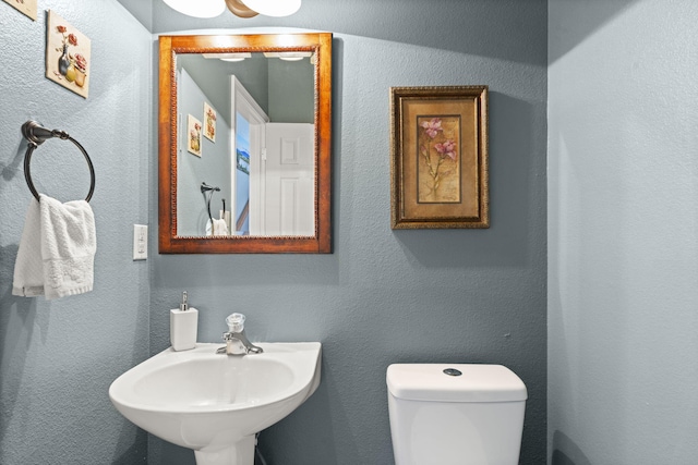 bathroom with sink and toilet