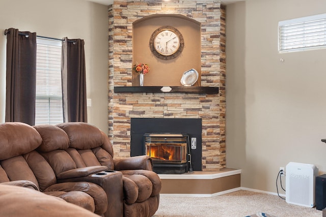 view of carpeted living room