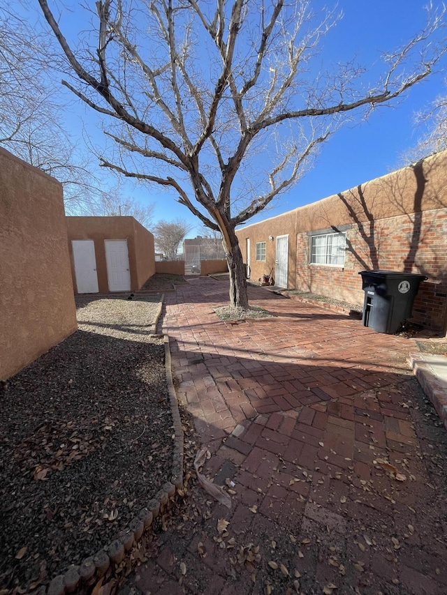 view of yard with a patio area