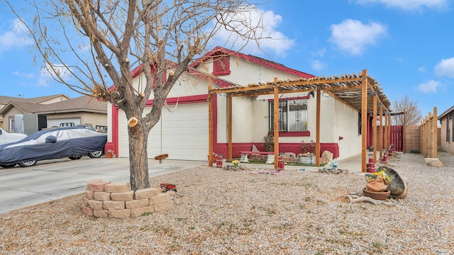 view of front facade with a garage