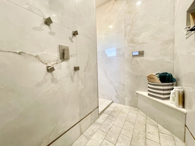 bathroom with walk in shower