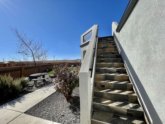 view of stairs