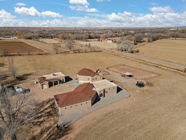 bird's eye view with a rural view