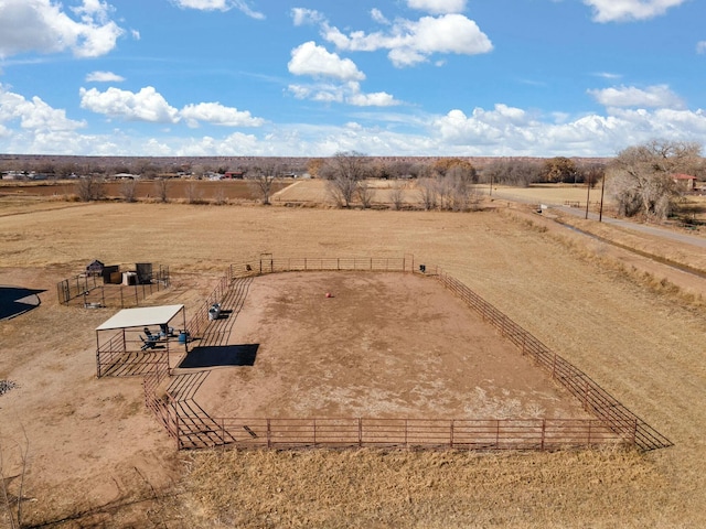 drone / aerial view featuring a rural view