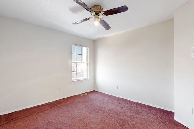 empty room with ceiling fan