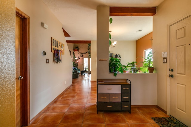 view of tiled entrance foyer