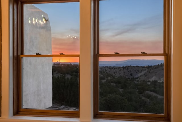 property view of water featuring a mountain view