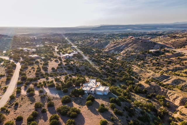 aerial view with a mountain view