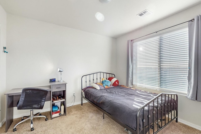 view of carpeted bedroom