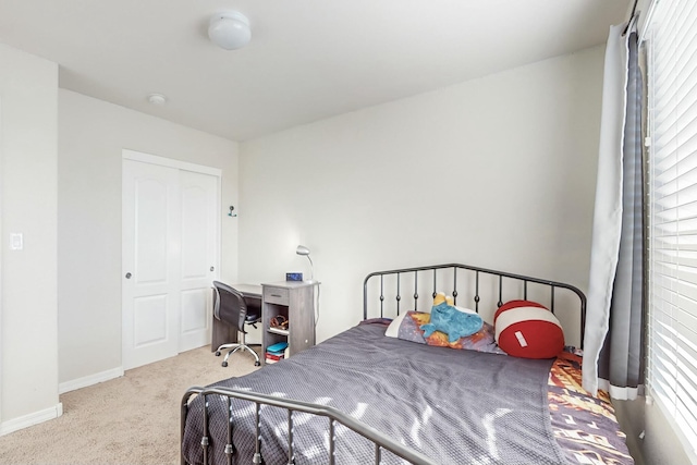 view of carpeted bedroom