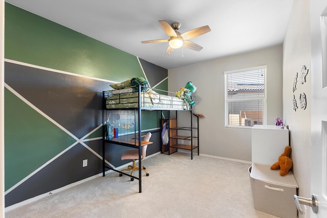 bedroom featuring carpet