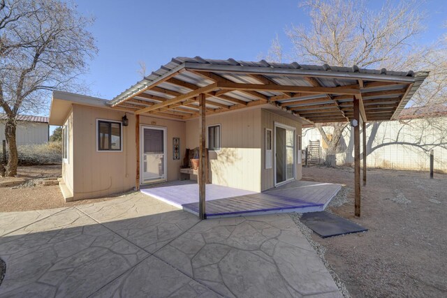 view of patio / terrace featuring a wooden deck