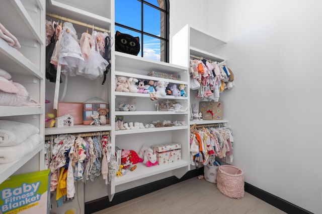 view of walk in closet