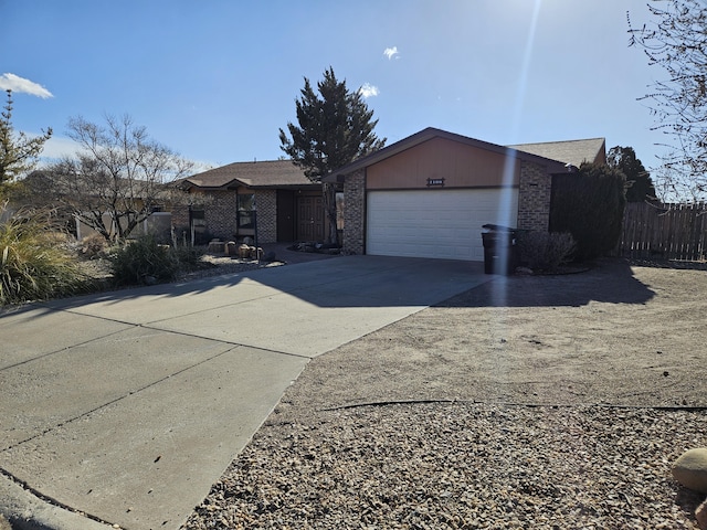 view of front facade featuring a garage