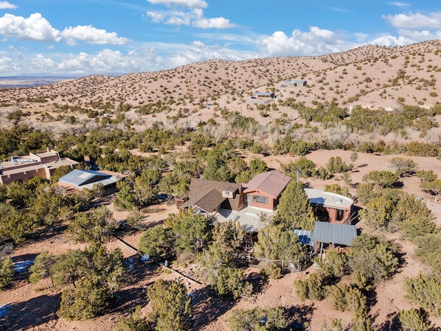 bird's eye view with a mountain view