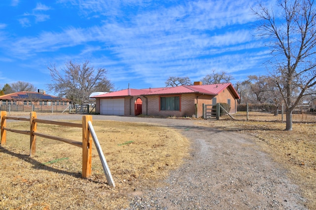 ranch-style house with a garage