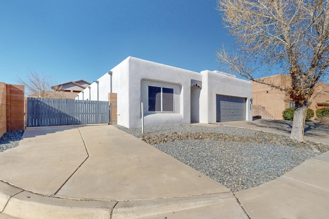 adobe home with a garage