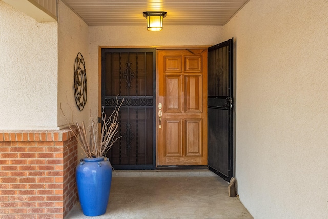 view of doorway to property