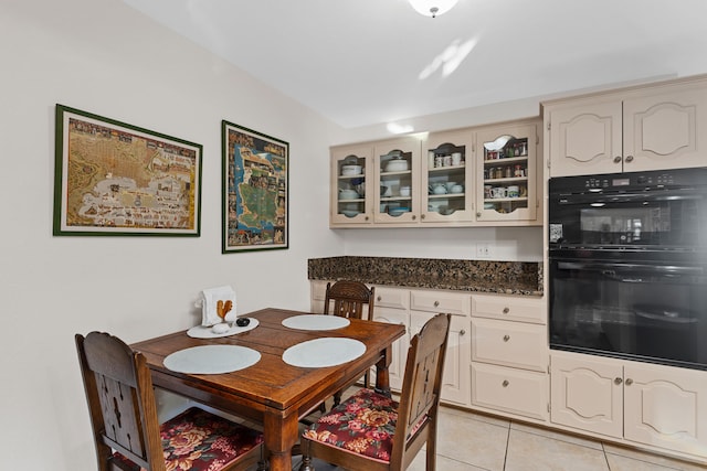 view of tiled dining area