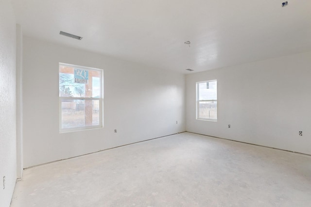 empty room featuring visible vents