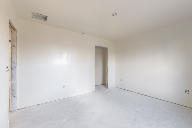 view of spare room
