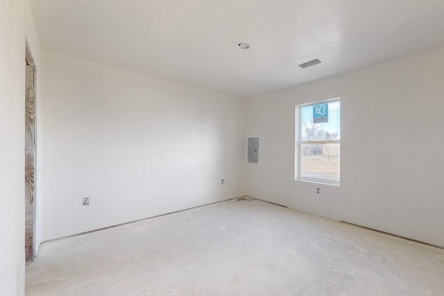 spare room with electric panel