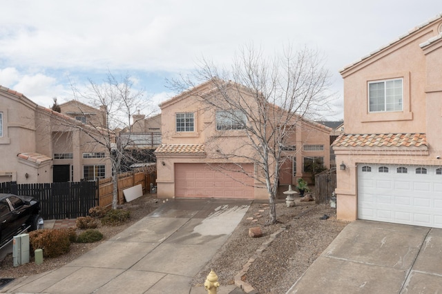 view of property with a garage