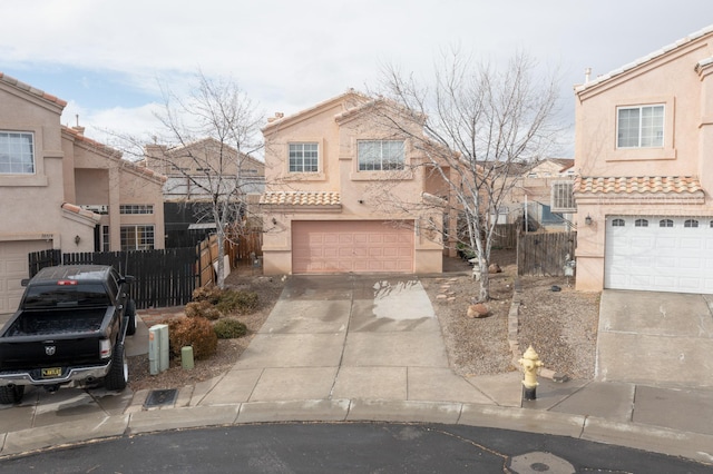 view of property with a garage