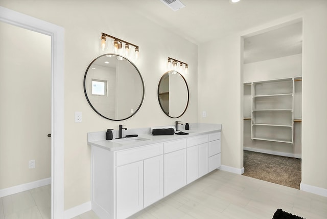 bathroom with vanity