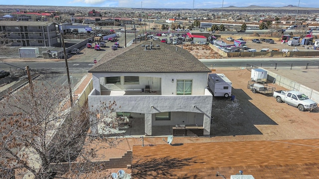 bird's eye view with a mountain view