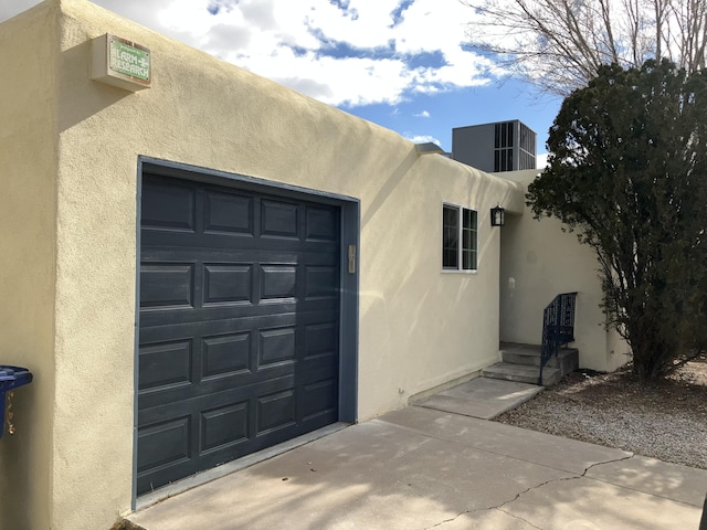 entrance to property with a garage