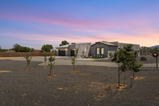 view of front facade featuring a garage