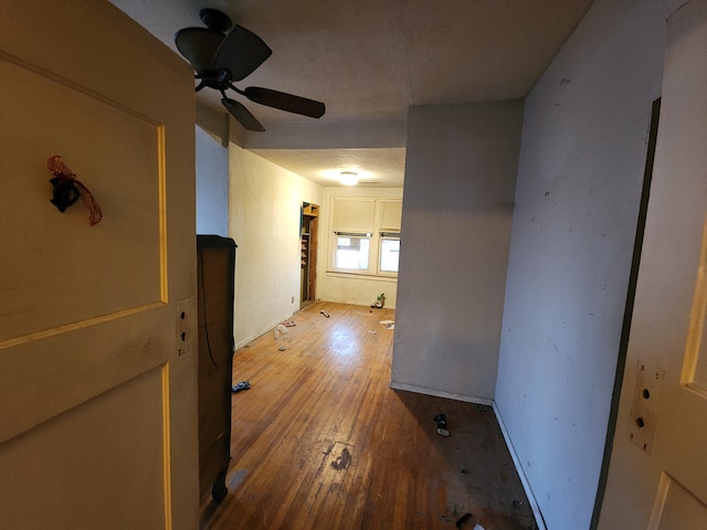 hall featuring hardwood / wood-style floors