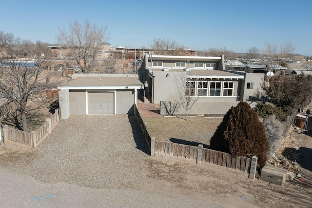 view of front facade with a garage