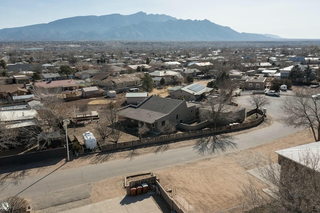 bird's eye view featuring a mountain view