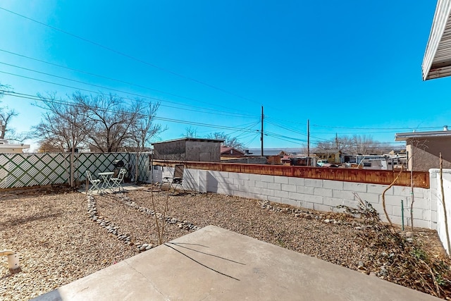 view of yard featuring a patio