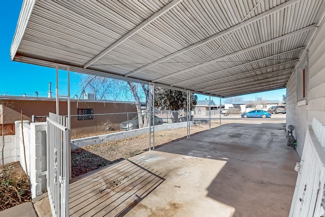 view of patio / terrace featuring a carport