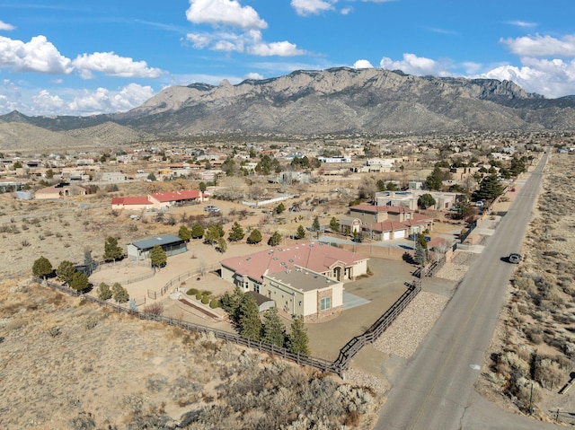 aerial view featuring a mountain view