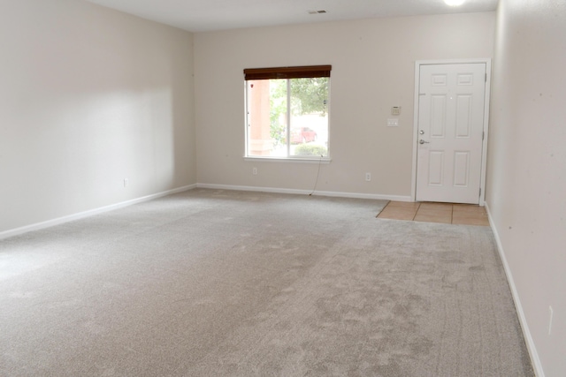 view of carpeted spare room