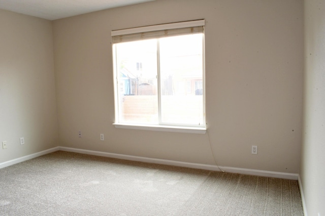 carpeted empty room featuring a wealth of natural light