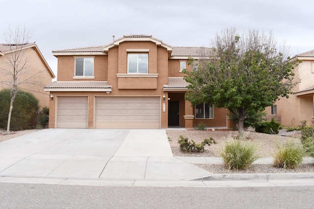 view of front facade featuring a garage