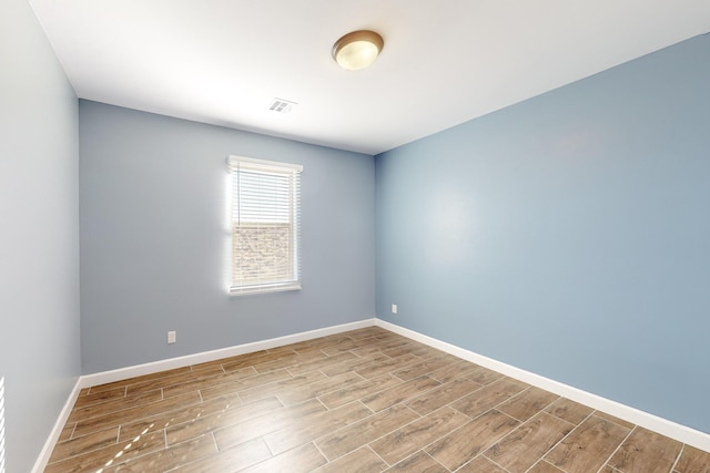 empty room featuring light wood-type flooring