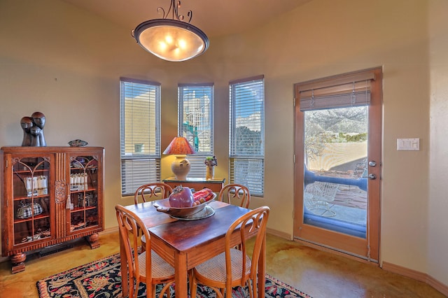 dining room with a wealth of natural light