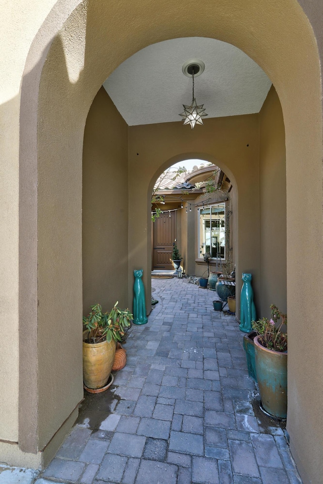 view of patio with ceiling fan