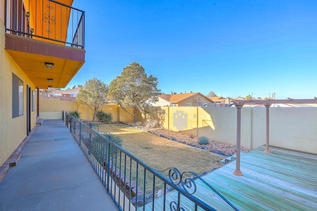 balcony featuring a patio