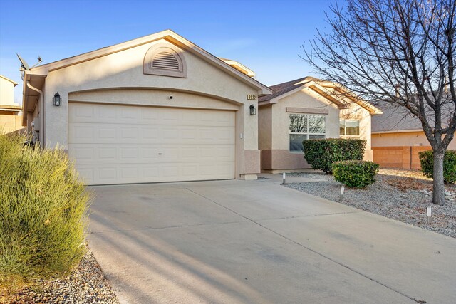 single story home with a garage