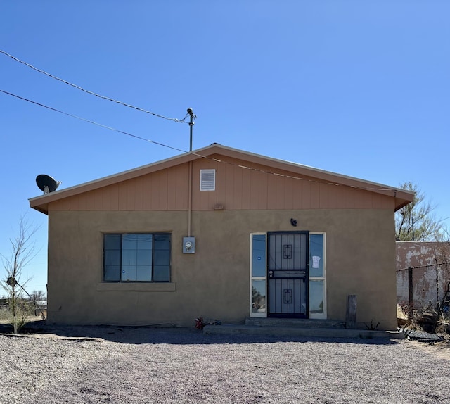 back of house featuring stucco siding