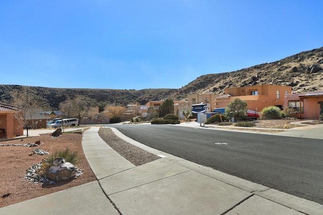 view of street featuring a mountain view