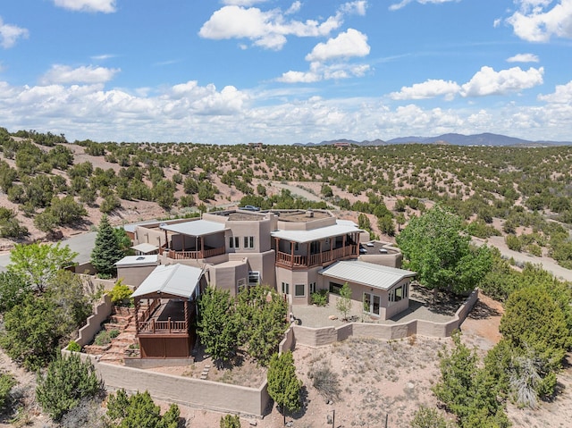 22 Del Charro Rd, Lamy, NM 87540 - birds eye view of property with a mountain view