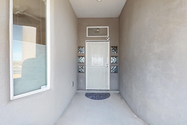 view of doorway to property